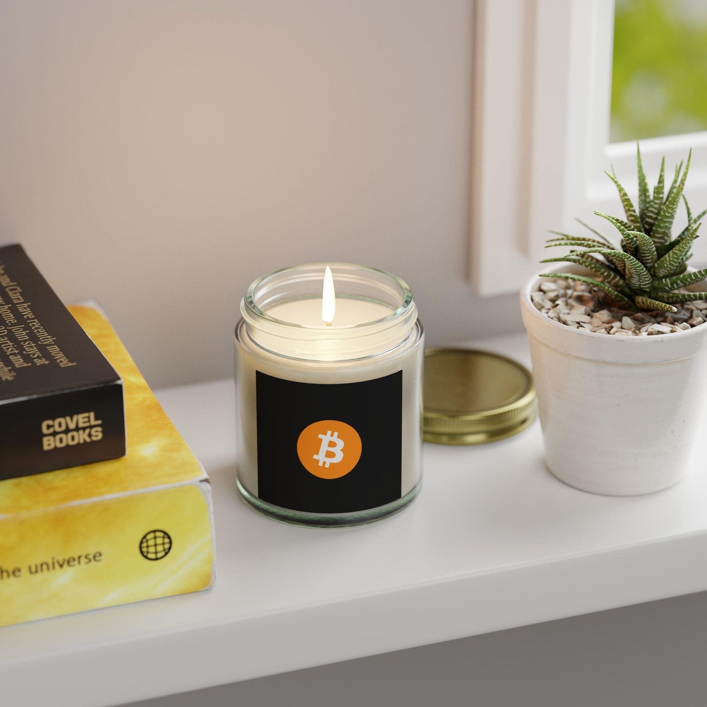 Bitcoin scent candle