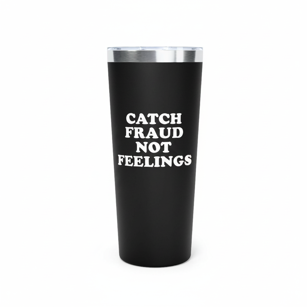 Catch Fraud Not Feelings Tumbler