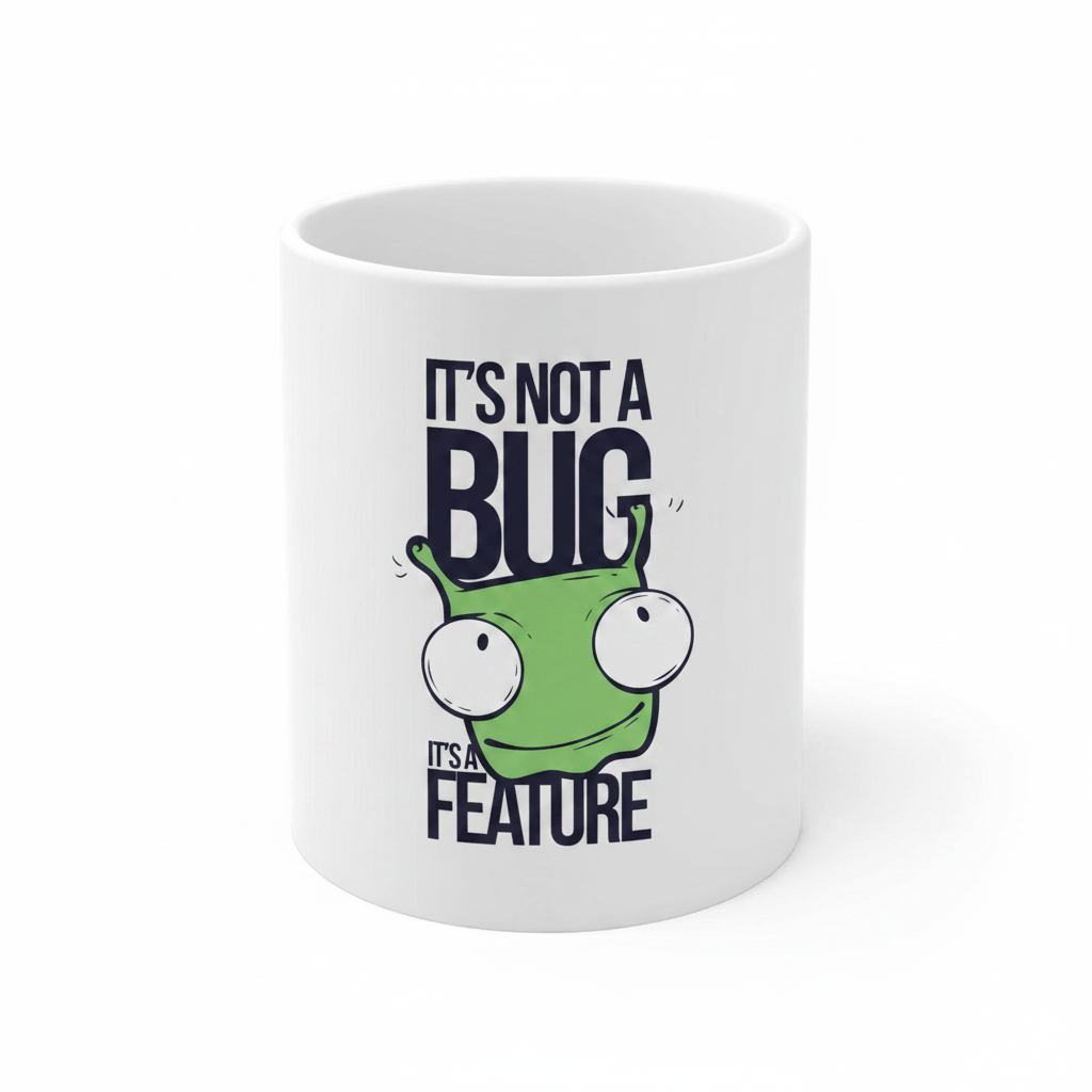 It's a feature not a bug mug