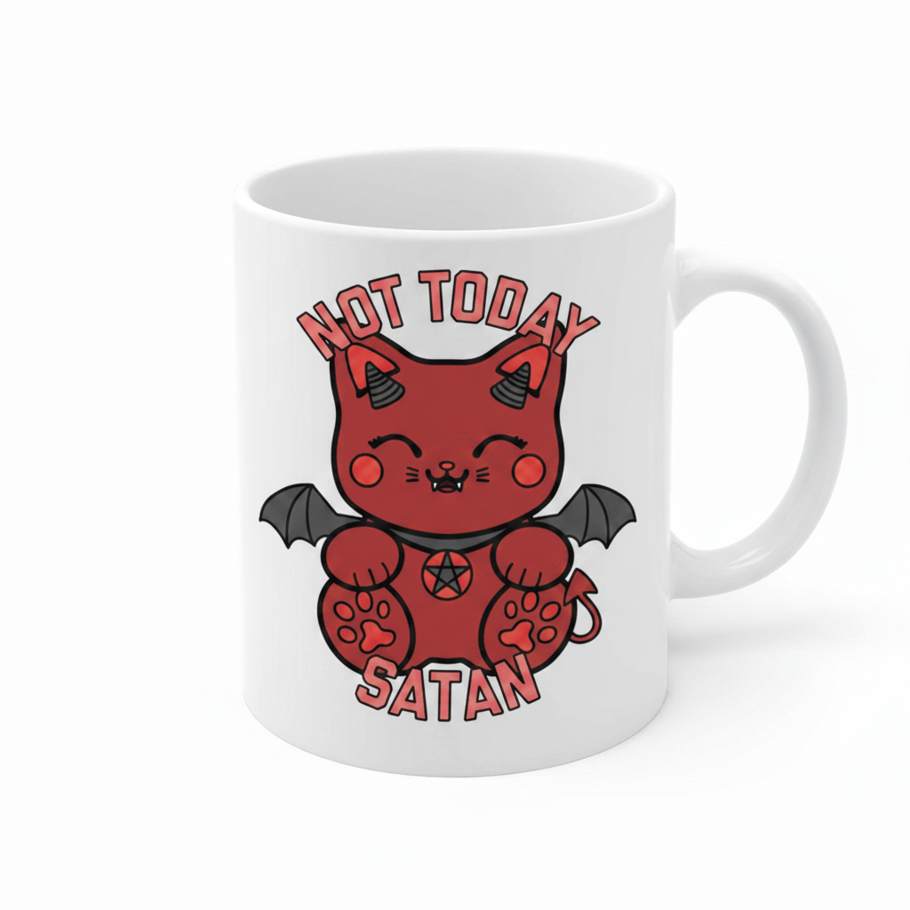 Not today satan mug