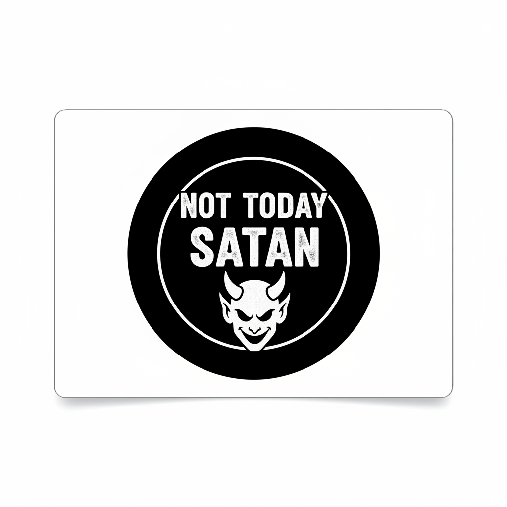 Not today satan sticker