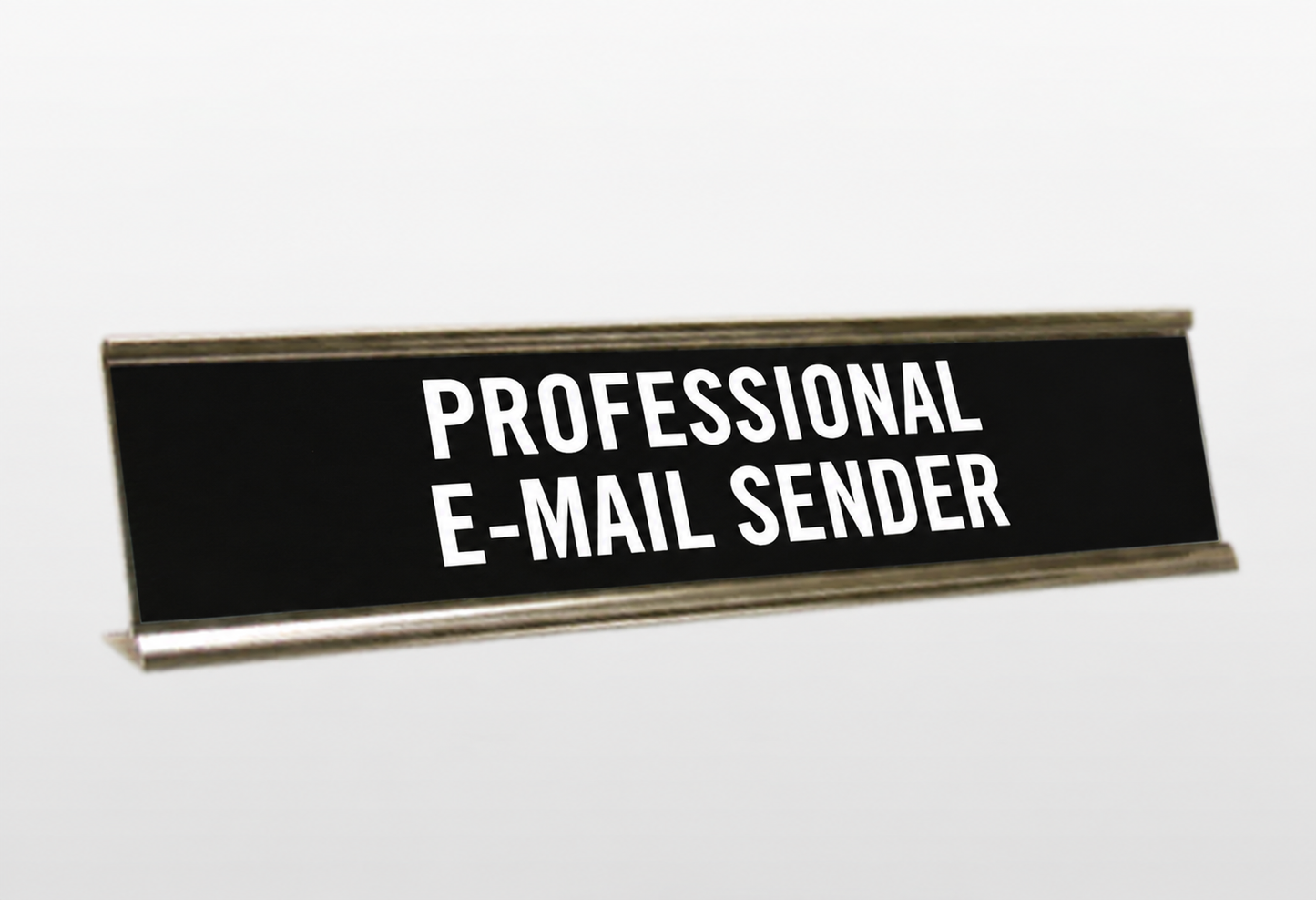 Professional e-mail sender desk name plate