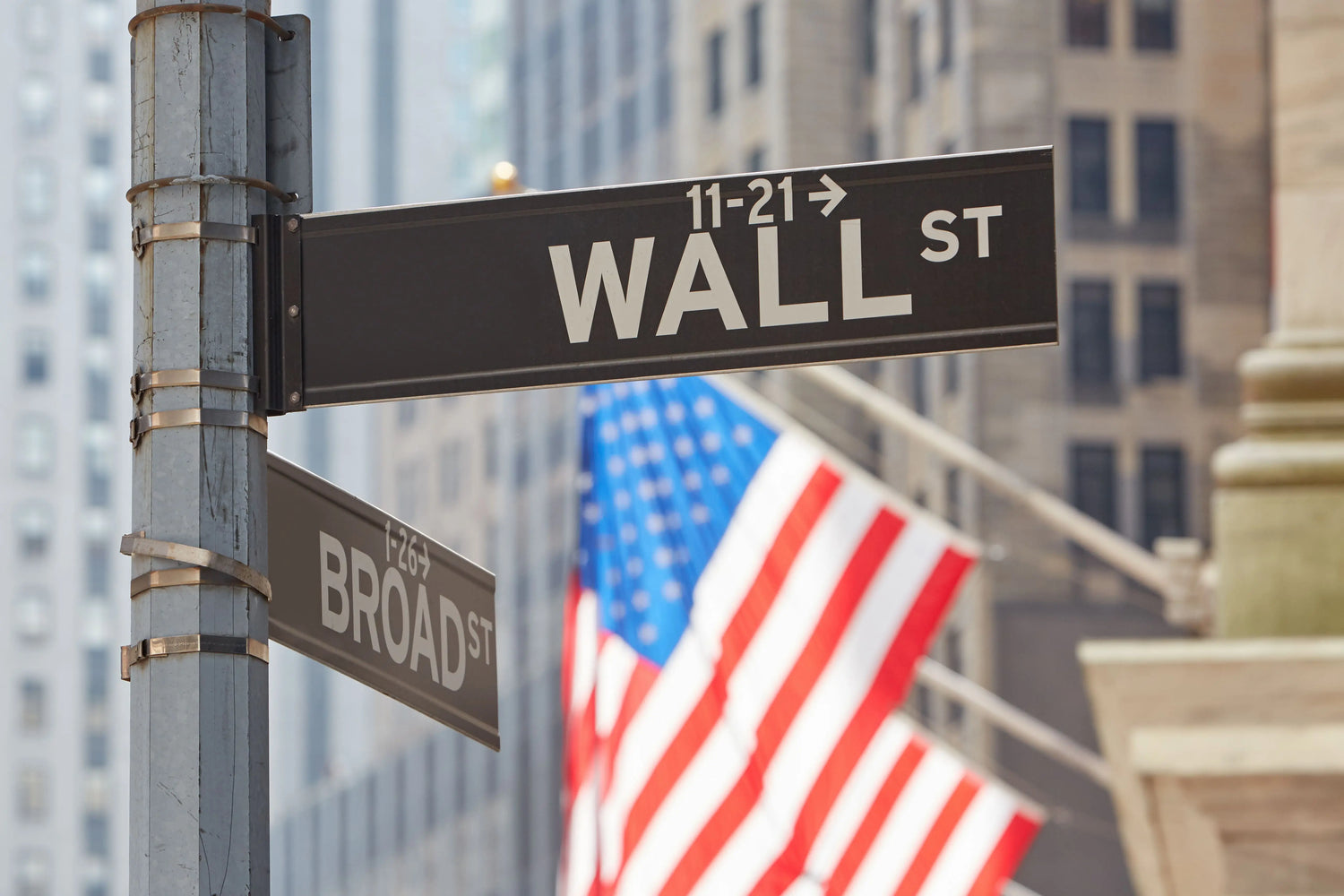 Wall Street Sign indicating the US financial district.