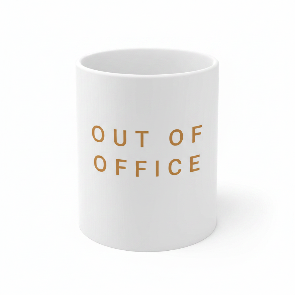 out of office mug