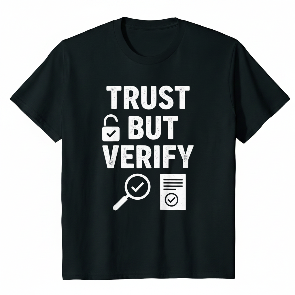 trust but verify shirt