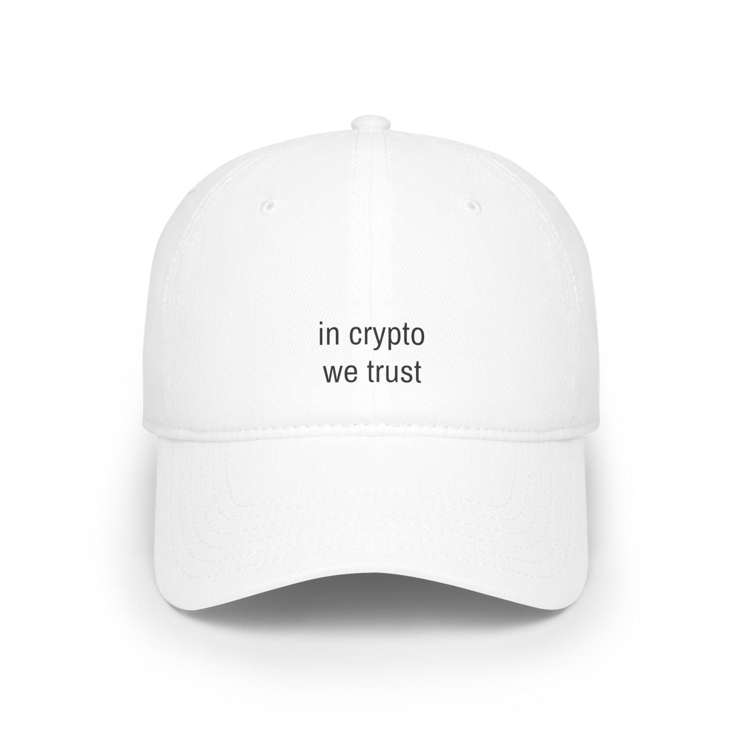 white In Crypto We Trust Hat