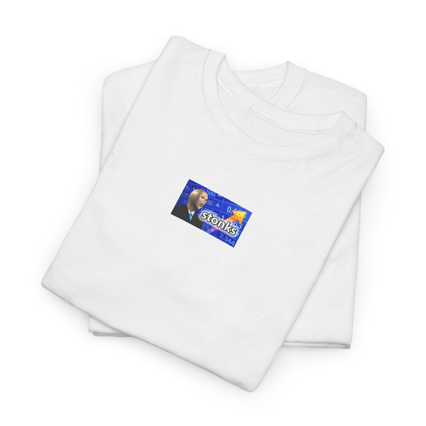 white stonks go up shirt