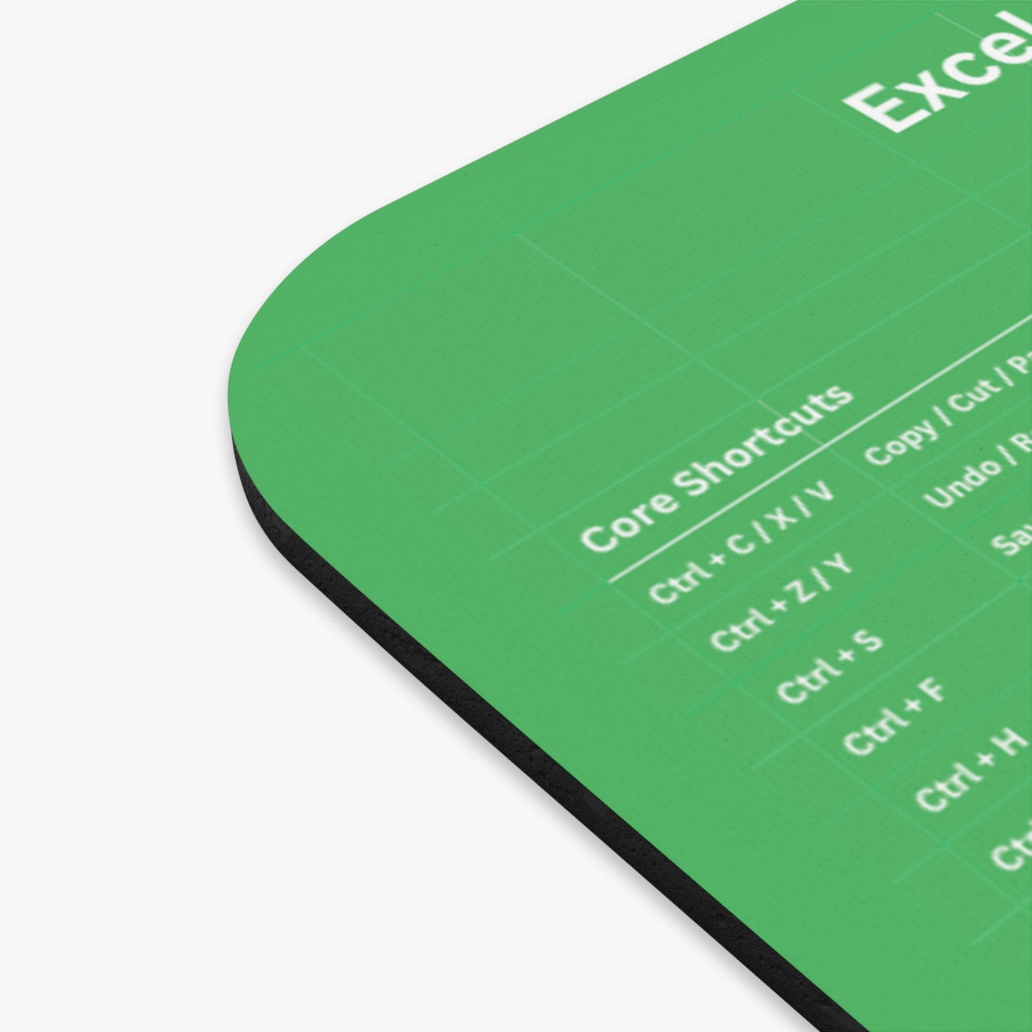 Excel Shortcuts Mouse Pad