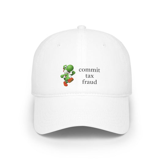 white yoshicommit tax fraud hat