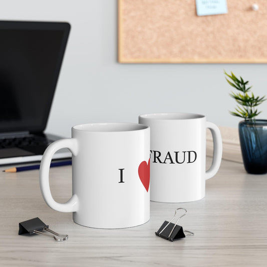 2 i love fraud mugs