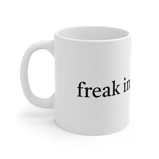 Freak in the Sheets mug