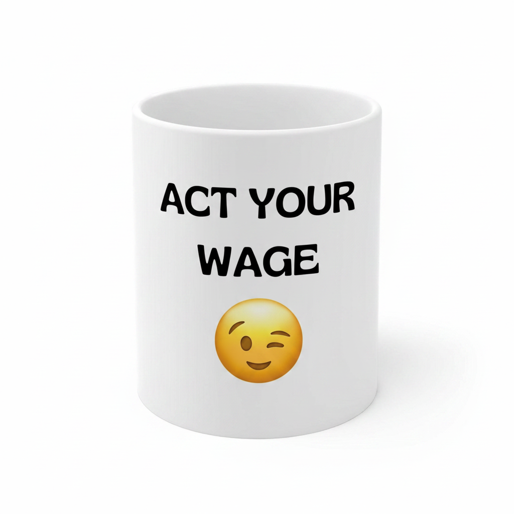 Act your wage mug