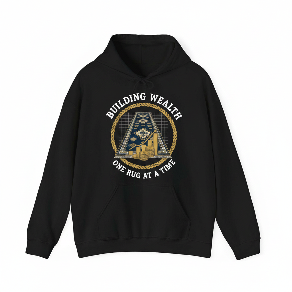 Building wealth, one rug at a time hoodie