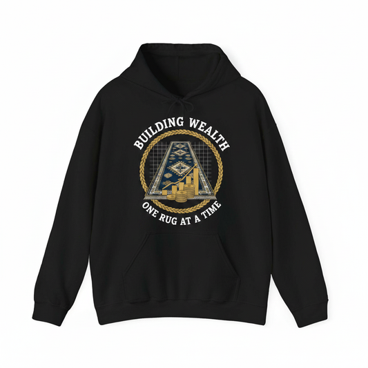 Building wealth, one rug at a time hoodie