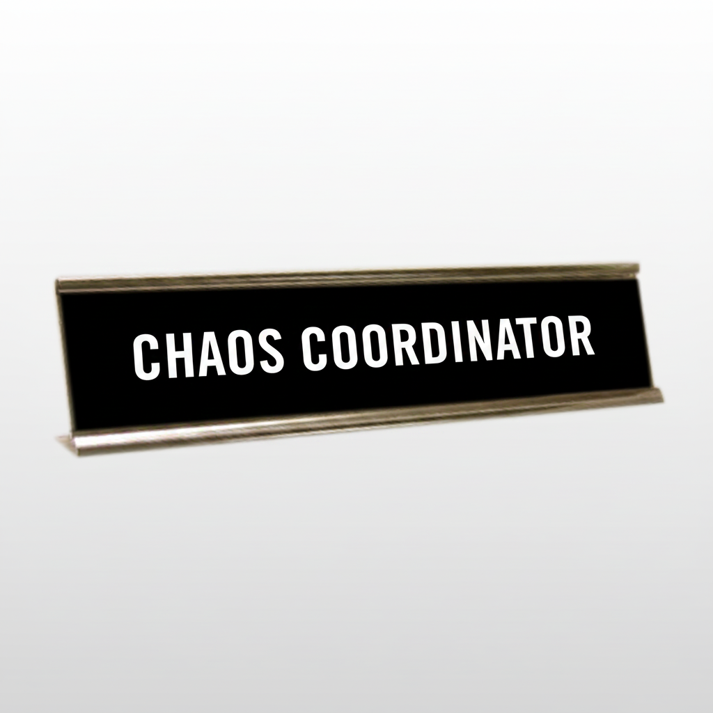 Chaos Coordinator Desk Name Plate