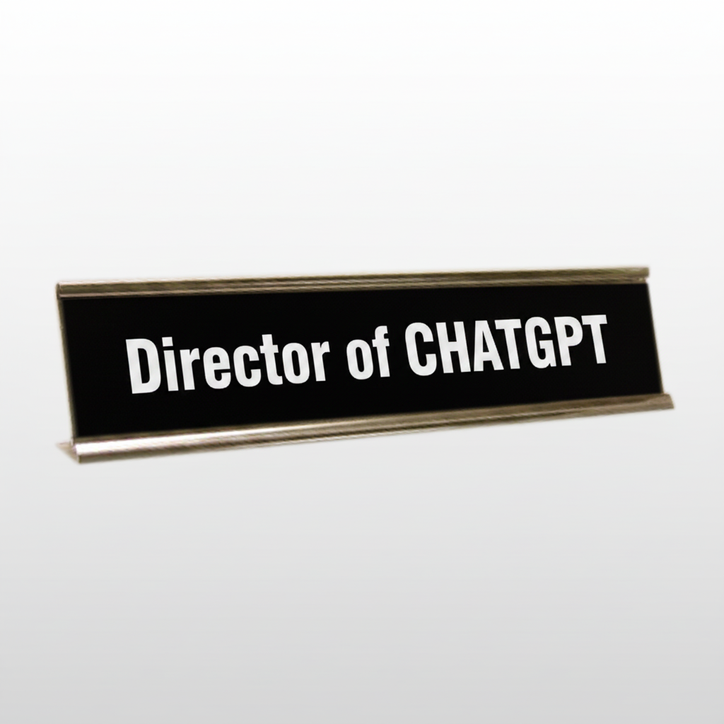 Director Of Chatgpt Desk Name Plate