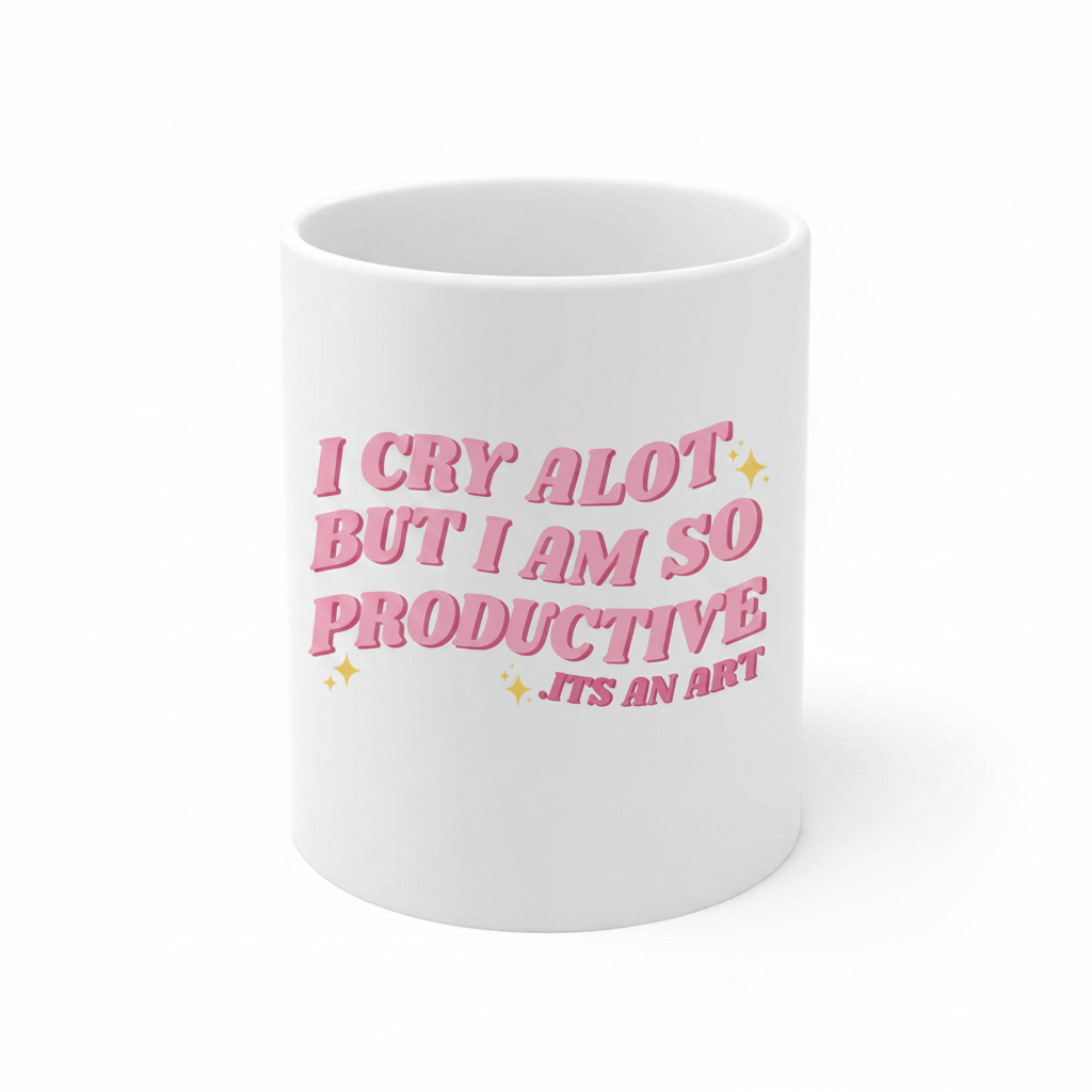 I Cry Alot But I Am So Productive mug