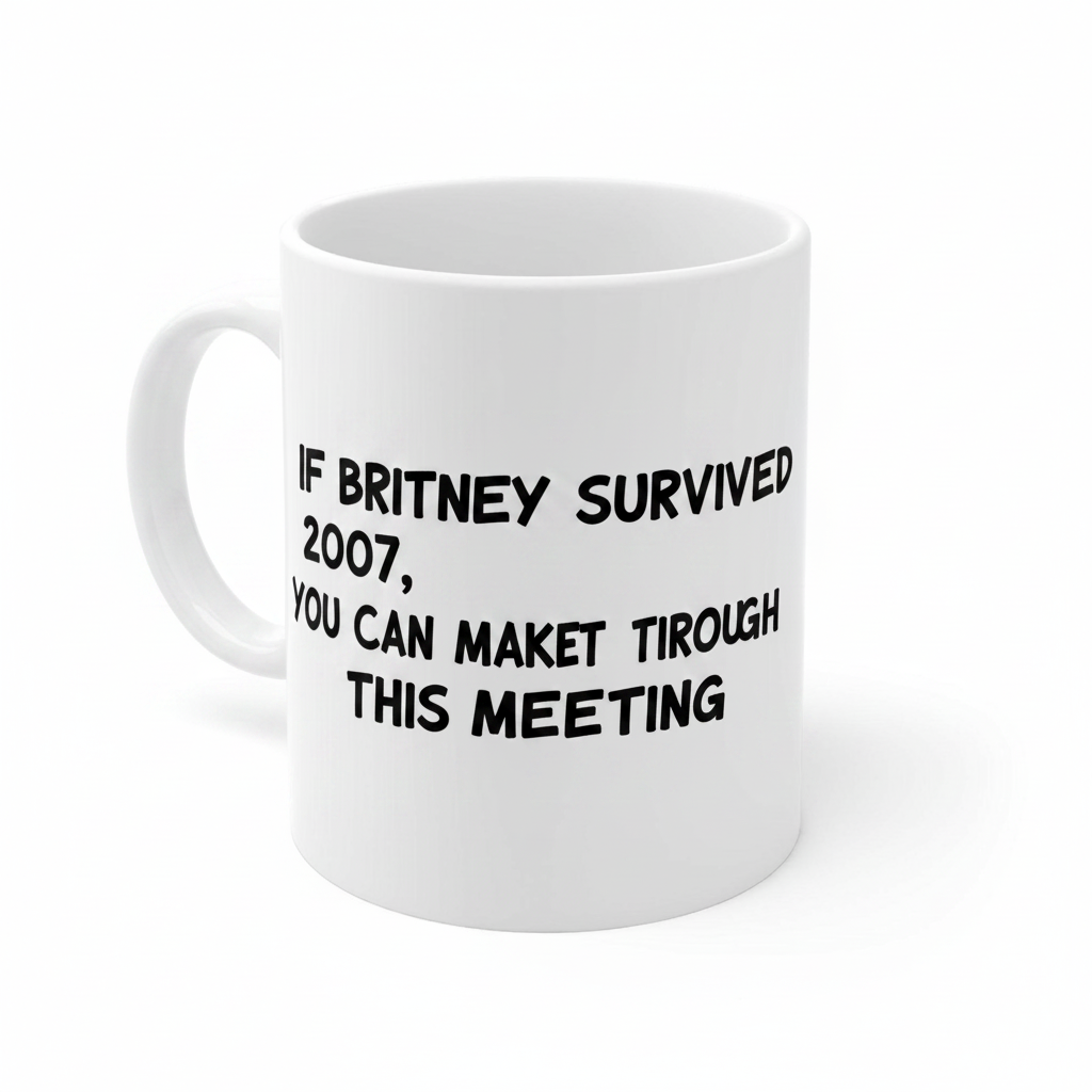 If Britney survived 2007, you can make it through this meeting Mug