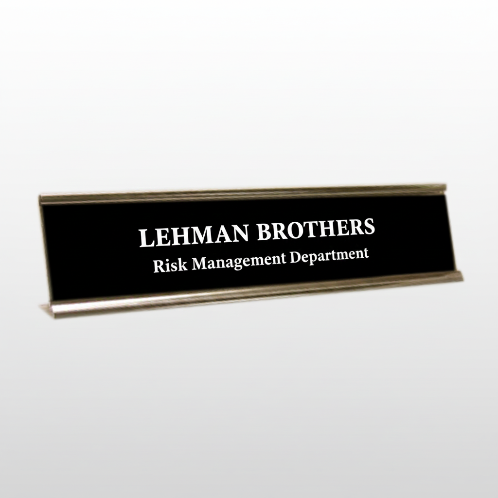 Lehman Brothers Risk Management Desk Name Plate