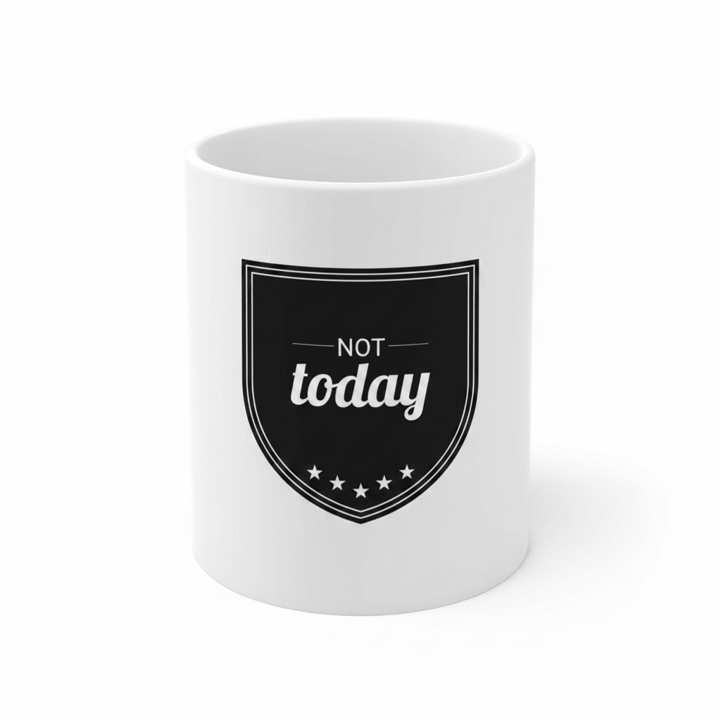 Not today mug