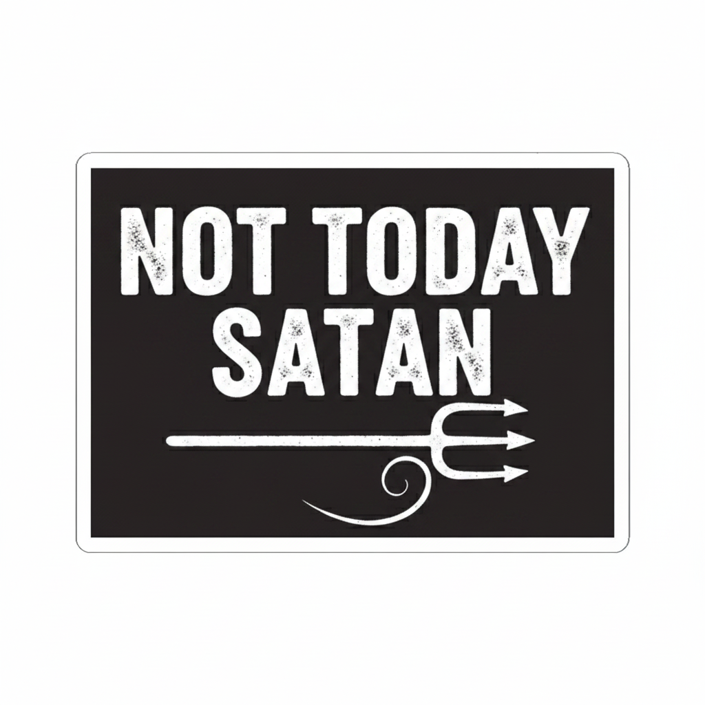 Not today satan bumper sticker