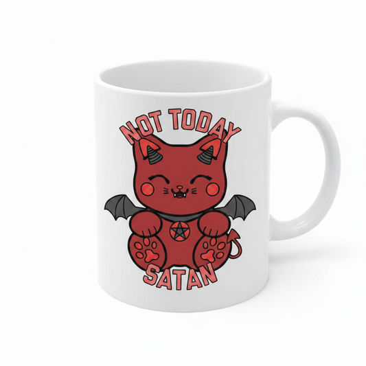 Not today satan mug