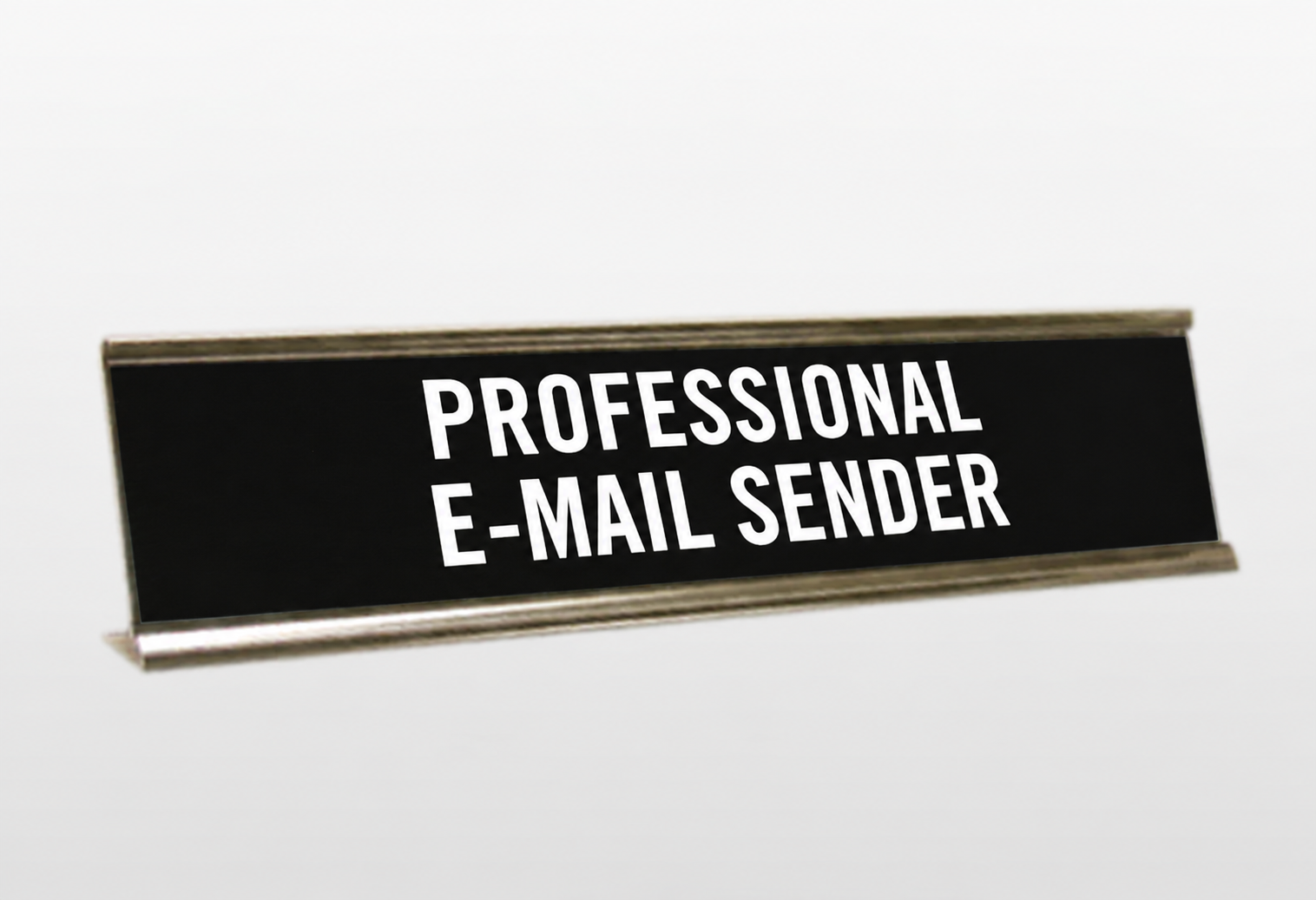 Professional e-mail sender desk name plate