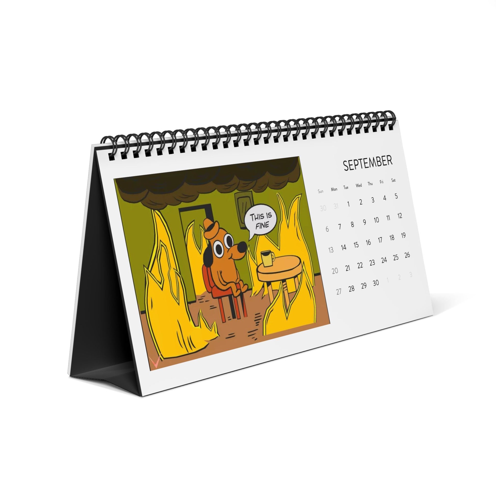This is Fine Dog Desktop Calendar