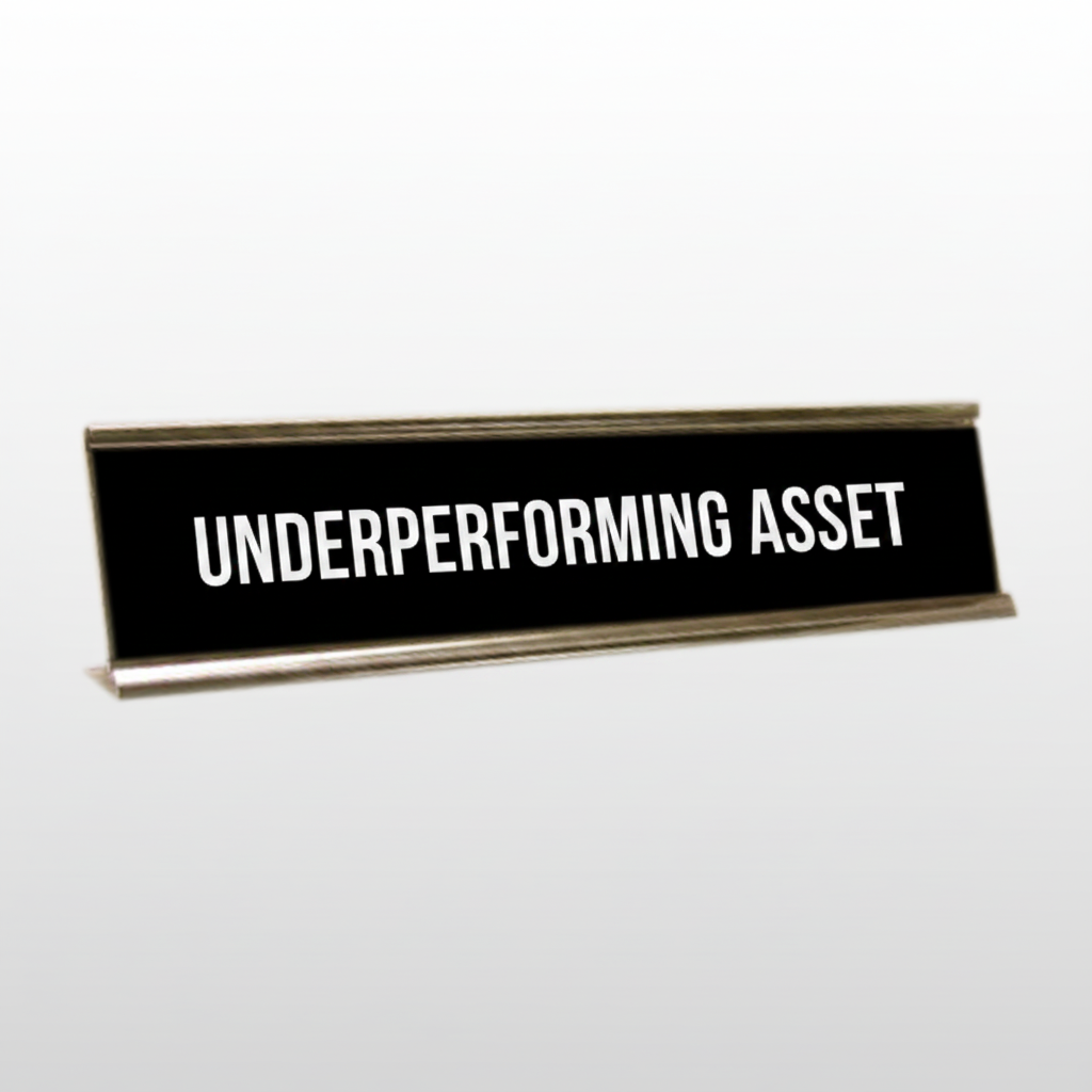 Underperforming Asset Desk Name Plate