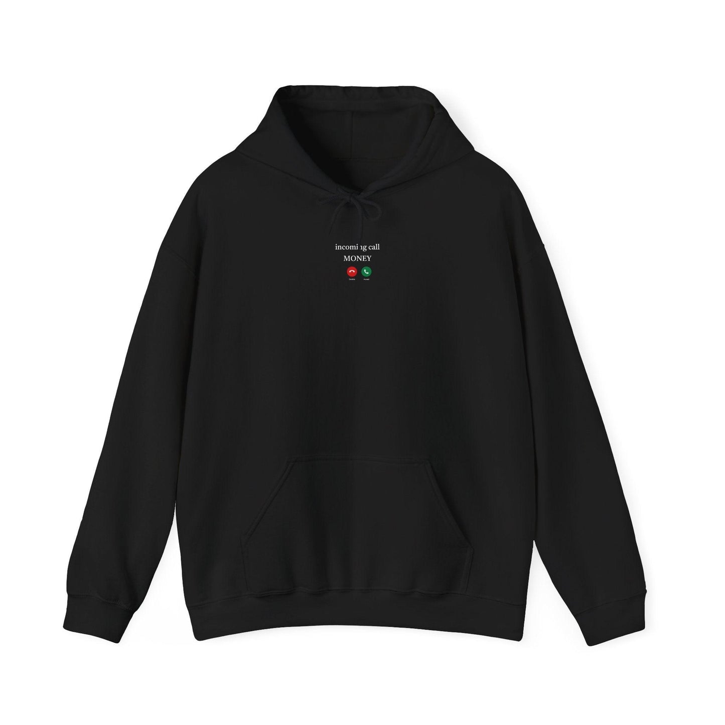 black Incoming Call Money hoodie