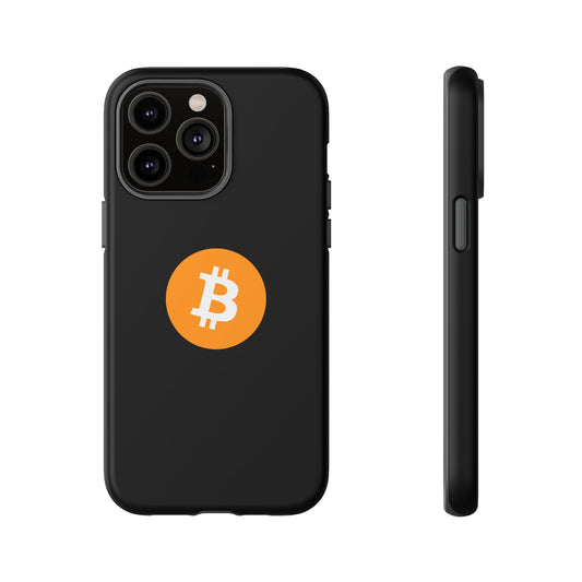 black bitcoin phone case