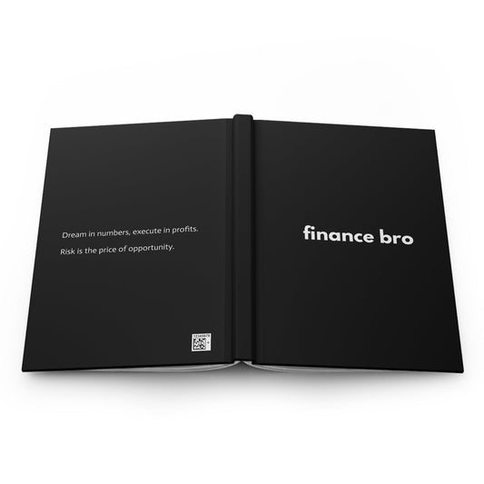 black finance bro hardcover notebook