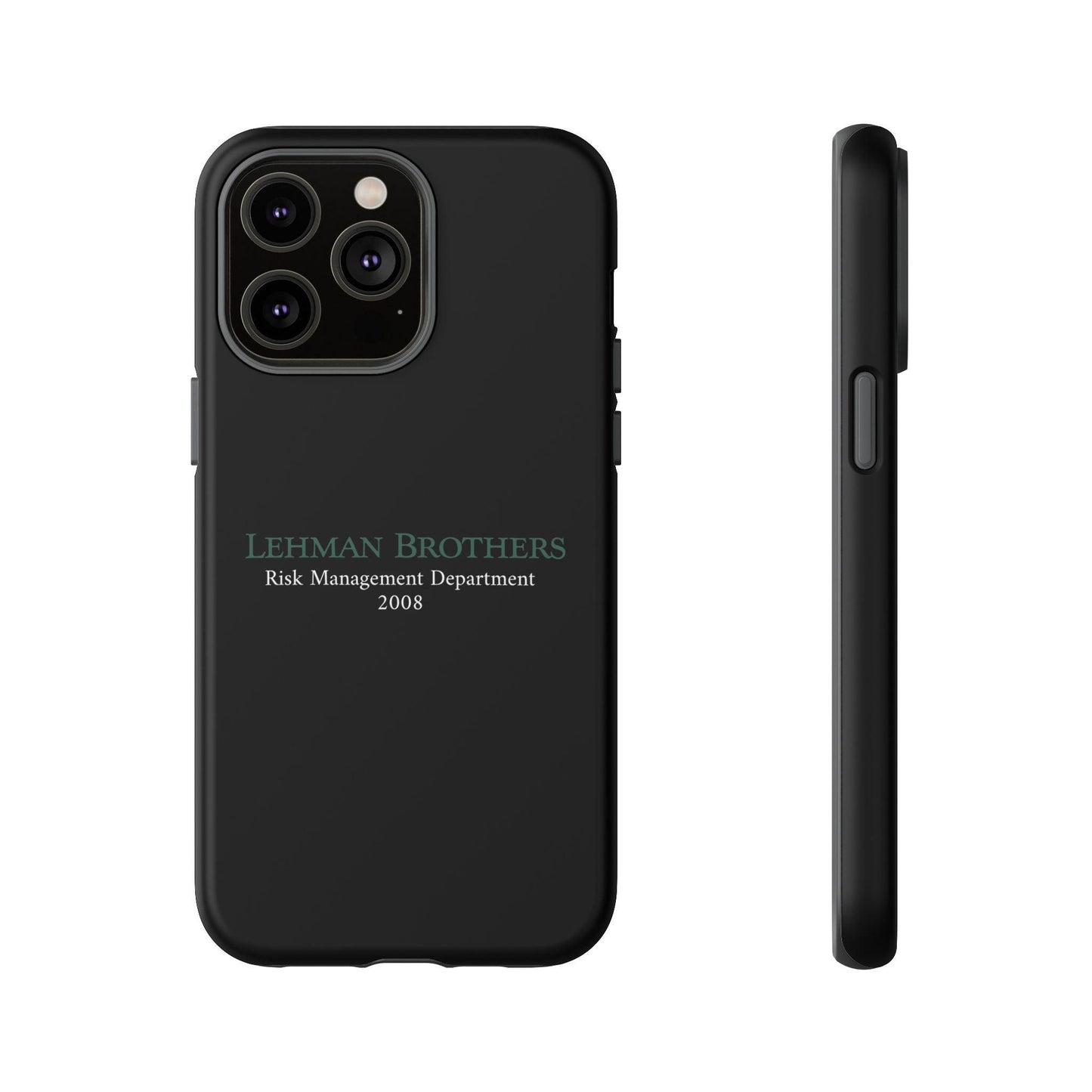 black iphone 14 lehman brothers phone case