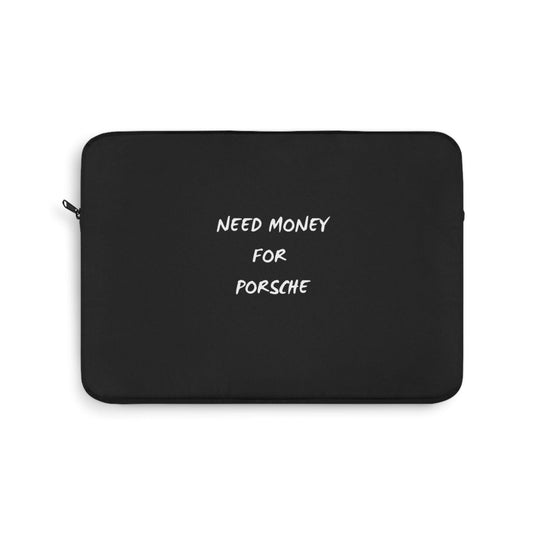 black need money for porsche laptop sleeve