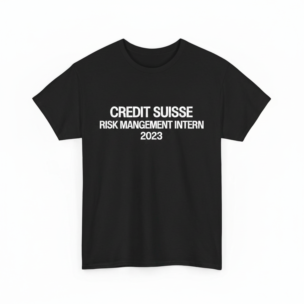 credit suisse risk management intern 2023 t shirt