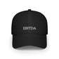 Black ebitda hat with white text