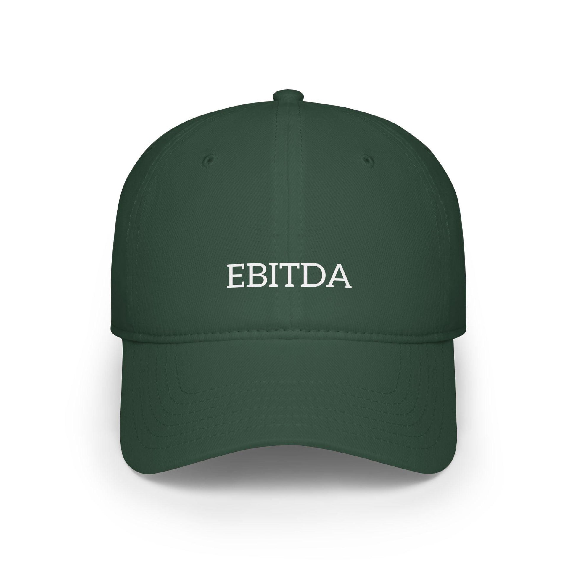 Green ebitda hat with white text