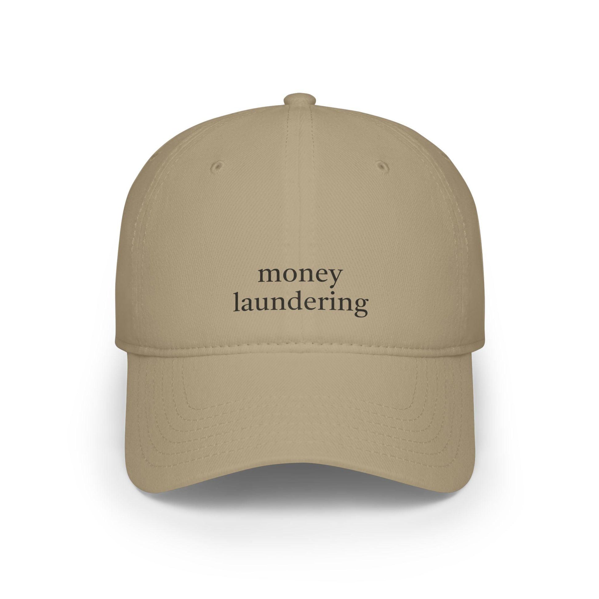 khaki money laundering hat