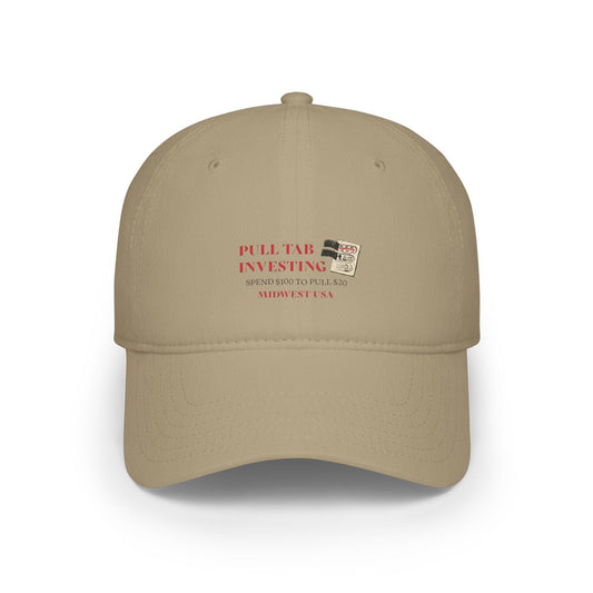 khaki pull tab investment group hat