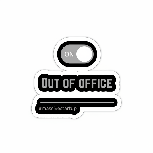 out of office sticker
