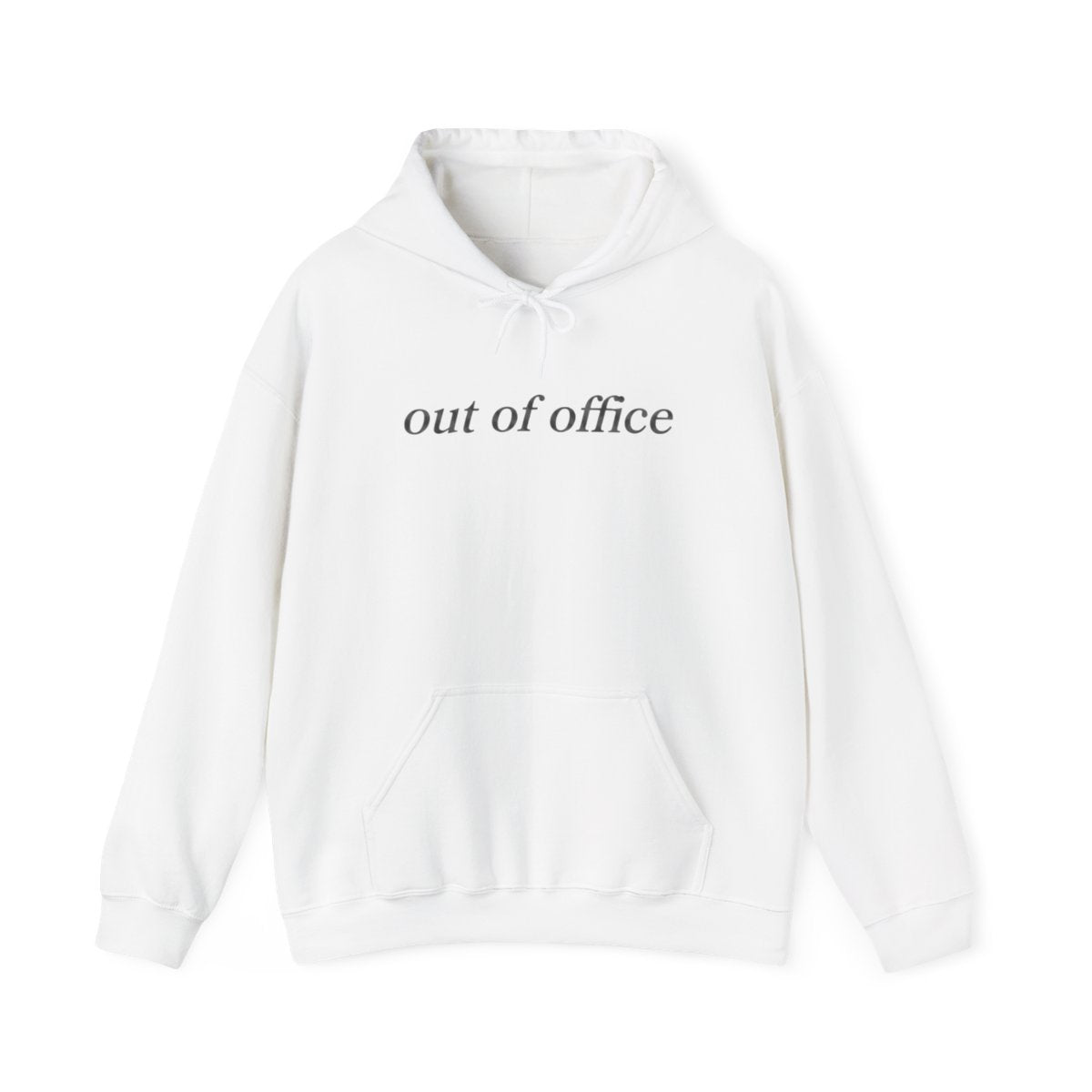 White out of office hoodie