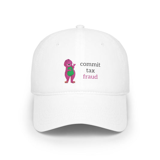 white barney commit tax fraud hat