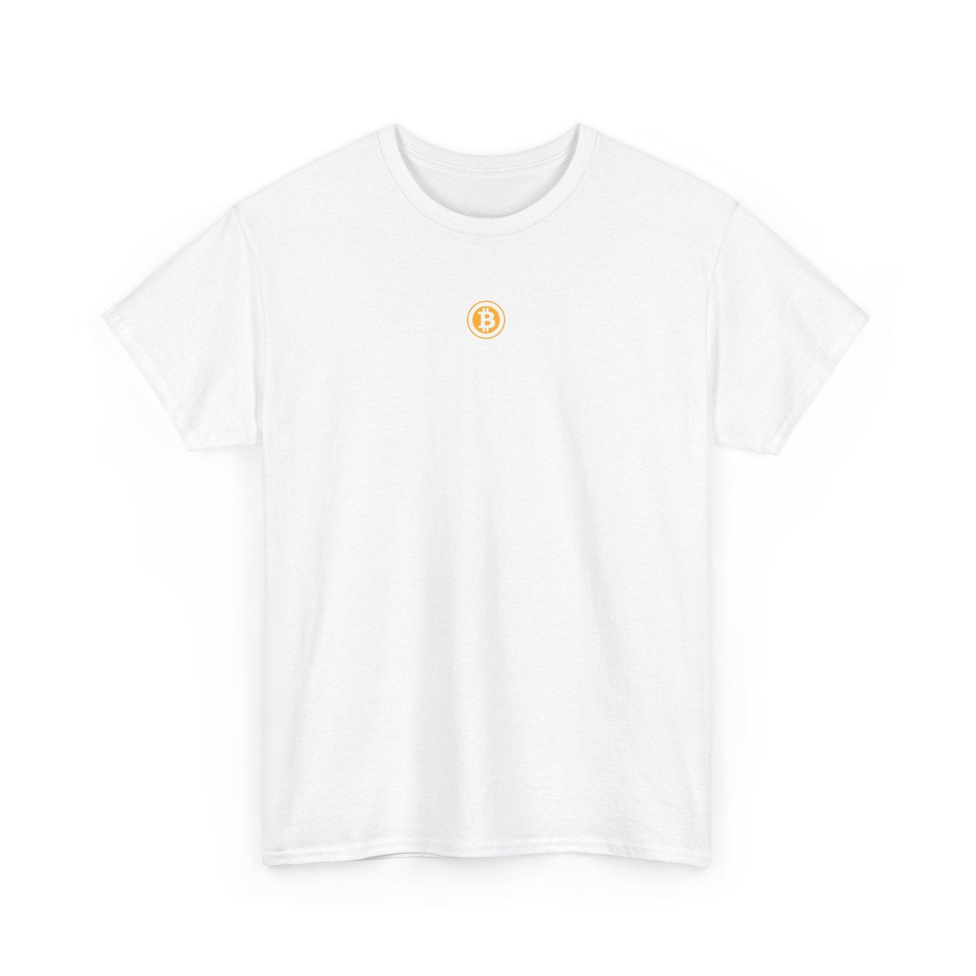 white bitcoin t-shirt