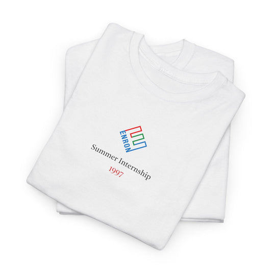 white enron intern shirt