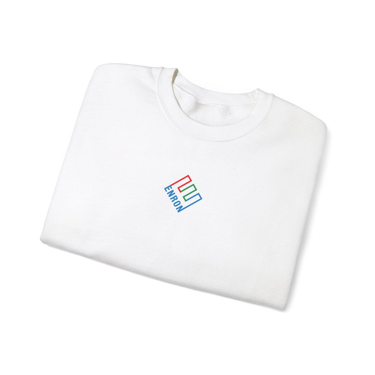 white enron sweatshirt