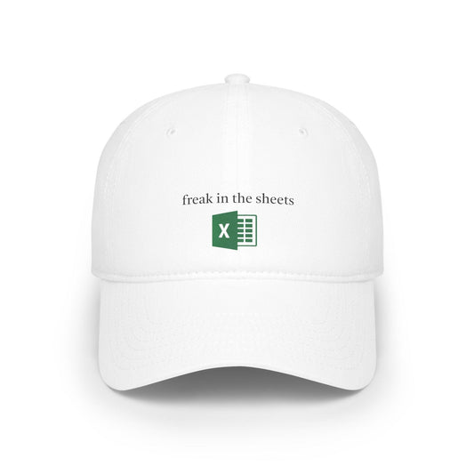 white freak in the sheets excel hat